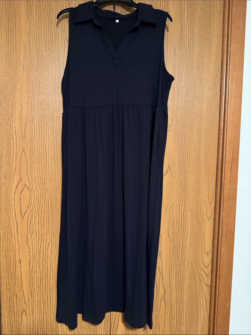 Sleeveless Black Collared Maxi Dress - Elegant Everyday Style
